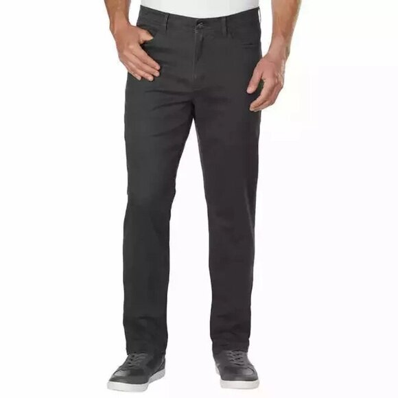 English Laundry Men's Size 38x30 Black 5 Pocket Straight Fit Cotton Blend Pants - Picture 1 of 15